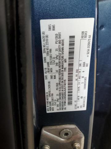 1FMCU0GD0JUC74315 - 2018 FORD ESCAPE SE BLUE photo 14