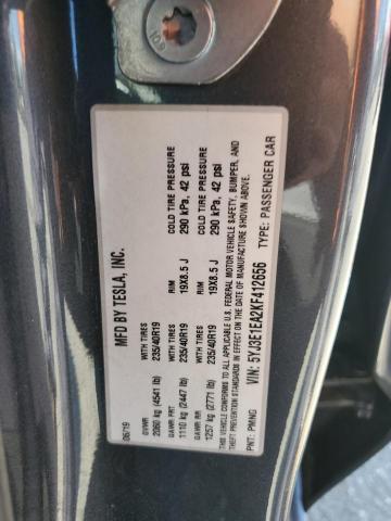 5YJ3E1EA2KF412656 - 2019 TESLA MODEL 3 银色 照片 13