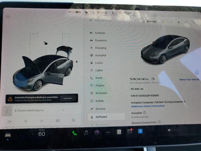 5YJ3E1EA2KF412656 - 2019 TESLA MODEL 3 银色 照片 9