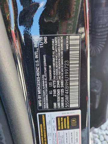 55SWF4KB9HU199723 - 2017 MERCEDES-BENZ C 300 4MATIC SILVER photo 12