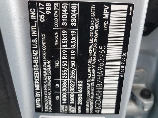 4JGDA5HB7HA963965 - 2017 MERCEDES-BENZ GLE 350 4MATIC BLUE photo 13