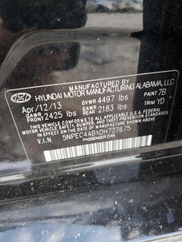 5NPEC4ABXDH727675 - 2013 HYUNDAI SONATA SE 黑色 照片 12