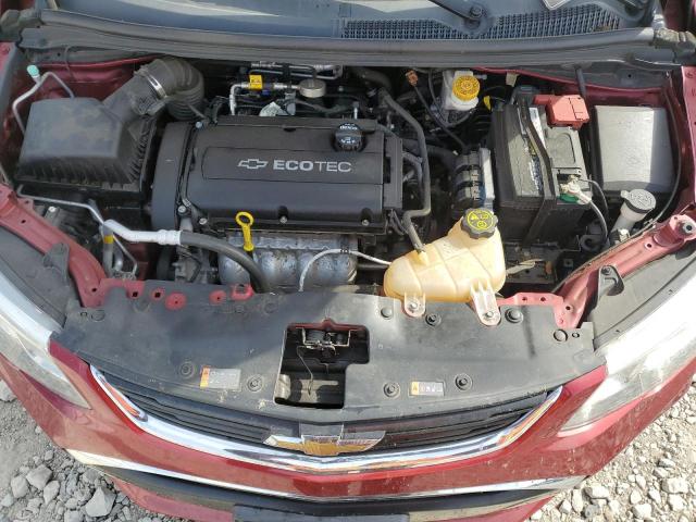 1G1JD5SH5H4122861 - 2017 CHEVROLET SONIC LT RED photo 11
