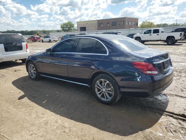 55SWF4KB7FU078041 - 2015 MERCEDES-BENZ C 300 4MATIC BLACK photo 2