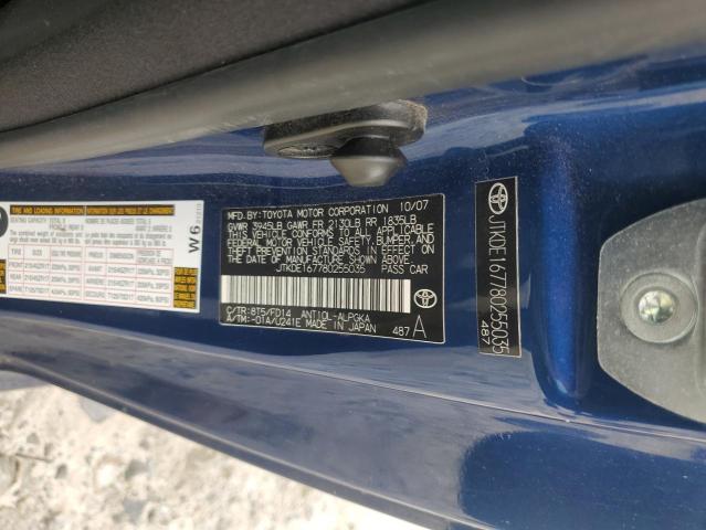 JTKDE167780255035 - 2008 TOYOTA SCION TC 蓝色 照片 12