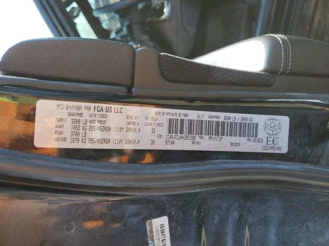 1C4RJFDJXHC851582 - 2017 JEEP GRAND CHER SRT-8 BLACK photo 13