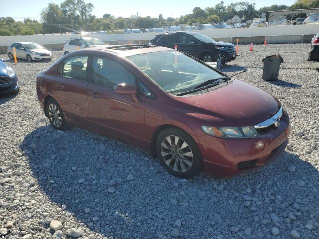 2HGFA1F82AH533203 - 2010 HONDA CIVIC EX RED photo 4