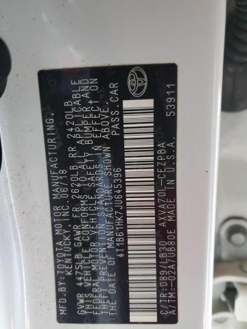 4T1B61HK7JU645396 - 2018 TOYOTA CAMRY XSE 白色 照片 12