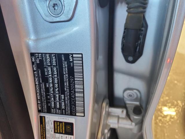 4JGDF7CE4DA205297 - 2013 MERCEDES-BENZ GL 450 4MATIC SILVER photo 13