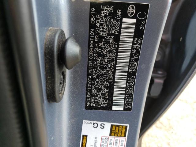 JTDEPRAE6LJ069127 - 2020 TOYOTA COROLLA LE BLUE photo 12