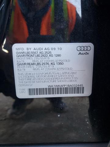 WA1WKAFP1BA032445 - 2011 AUDI Q5 PRESTIGE 黑色 照片 13