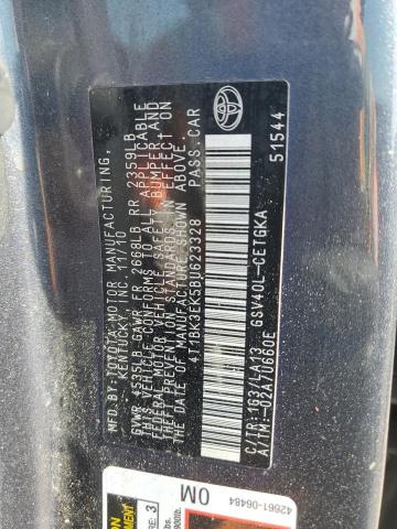 4T1BK3EK5BU623328 - 2011 TOYOTA CAMRY SE 灰色 照片 13