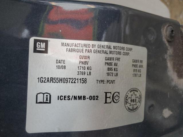 1G2AR55H097221158 - 2009 PONTIAC G5 Graphite photo 12
