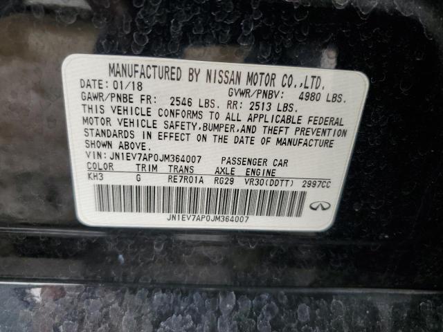 JN1EV7AP0JM364007 - 2018 INFINITI Q50 LUXE BLACK photo 12