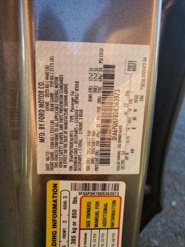 3FA6P0H78DR363973 - 2013 FORD FUSION SE 灰色 照片 12