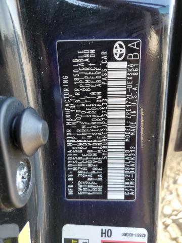 5YFBURHE3JP757533 - 2018 TOYOTA COROLLA L Қара фото 12