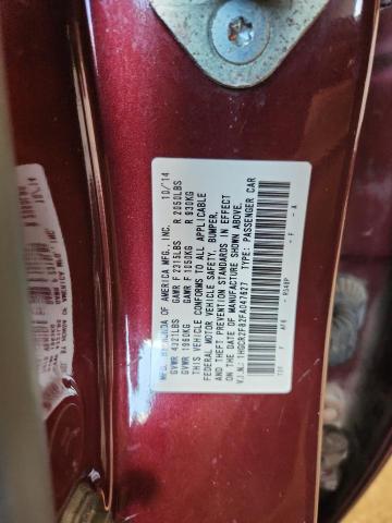 1HGCR2F82FA047627 - 2015 HONDA ACCORD EXL BURGUNDY photo 12