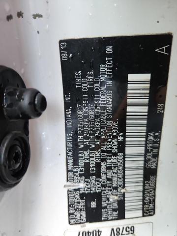 5TDYK3DC4DS405008 - 2013 TOYOTA SIENNA XLE 白色 照片 13