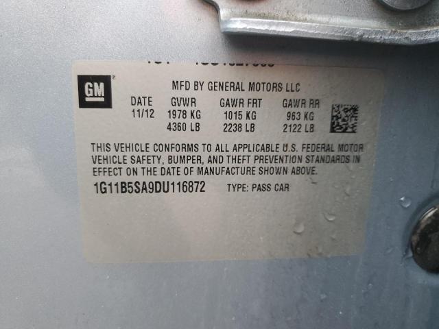 1G11B5SA9DU116872 - 2013 CHEVROLET MALIBU LS BLUE photo 12