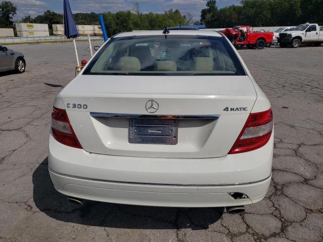 WDDGF81XX9R054556 - 2009 MERCEDES-BENZ C 300 4MATIC WHITE photo 6