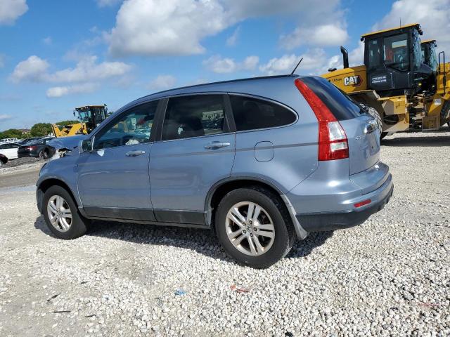 5J6RE3H77AL049265 - 2010 HONDA CR-V EXL Bleu photo 2