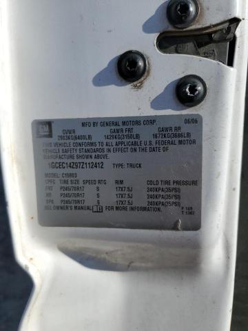 1GCEC14Z97Z112412 - 2007 CHEVROLET SILVERADO C1500 CLASSIC Ağ foto 12