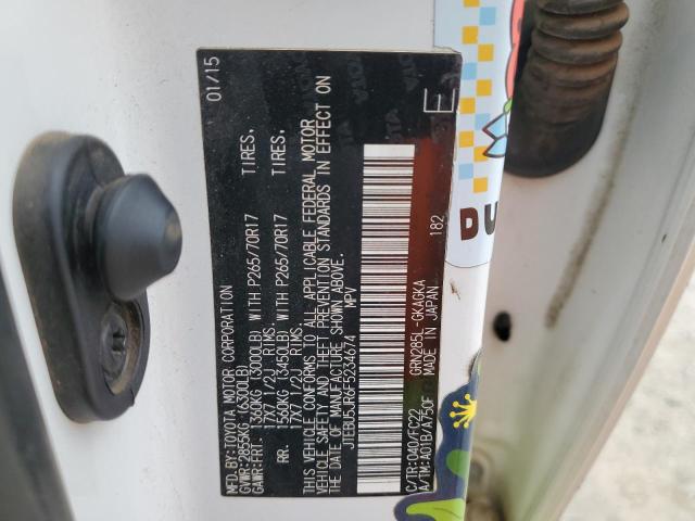 JTEBU5JR6F5234674 - 2015 TOYOTA 4RUNNER SR5/SR5 PREMIUM WHITE photo 13