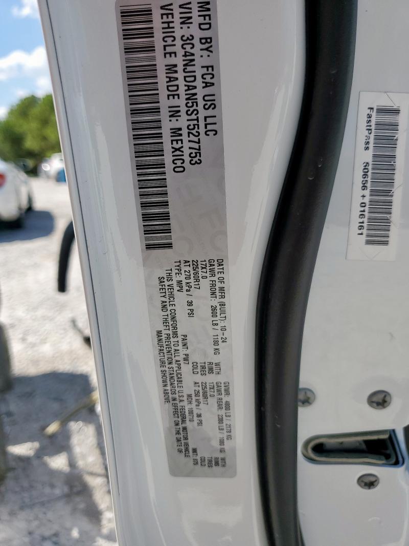 3C4NJDAN5ST527753 - 2025 JEEP COMPASS SPORT WHITE photo 14