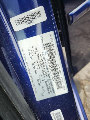 JM1BK343351266137 - 2005 MAZDA 3 HATCHBACK BLUE photo 12