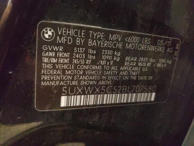 5UXWX5C52BL707580 - 2011 BMW X3 XDRIVE28I BLACK photo 13