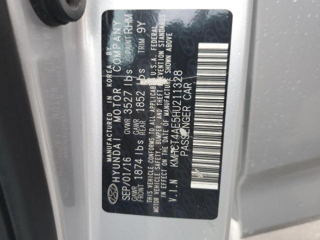 KMHCT4AE5HU211328 - 2017 HYUNDAI ACCENT SE SILVER photo 12