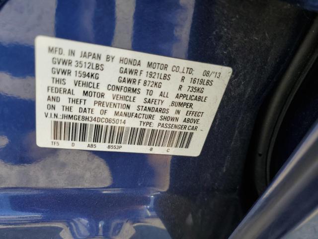 JHMGE8H34DC065014 - 2013 HONDA FIT 蓝色 照片 14