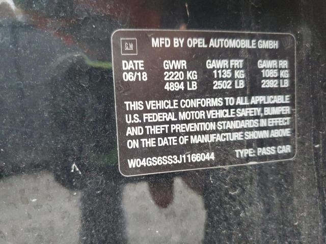 W04GS6SS3J1166044 - 2018 BUICK REGAL GS 黑色 照片 12