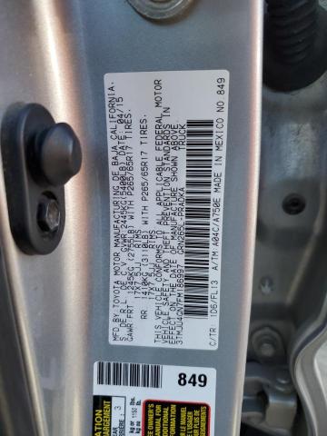 3TMJU4GN7FM186997 - 2015 TOYOTA TACOMA DOUBLE CAB PRERUNNER SILVER photo 12