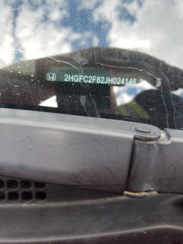 2HGFC2F82JH024146 - 2018 HONDA CIVIC EX RED photo 13