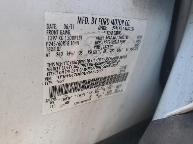 1FMHK7D89BGA81530 - 2011 FORD EXPLORER XLT Ağ foto 13