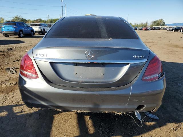 55SWF4KBXHU201205 - 2017 MERCEDES-BENZ C 300 4MATIC GRAY photo 6