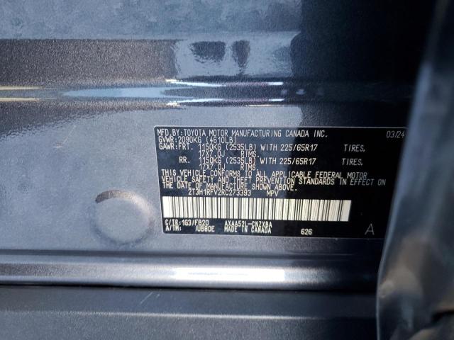 2T3H1RFV2RC273393 - 2024 TOYOTA RAV4 LE Сұр фото 13