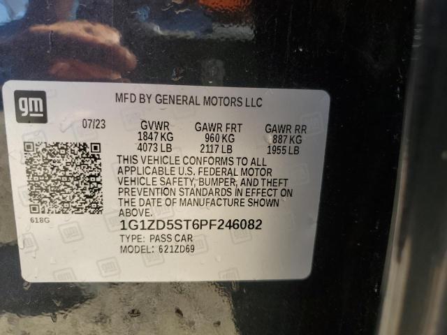 1G1ZD5ST6PF246082 - 2023 CHEVROLET MALIBU LT GRAY photo 12