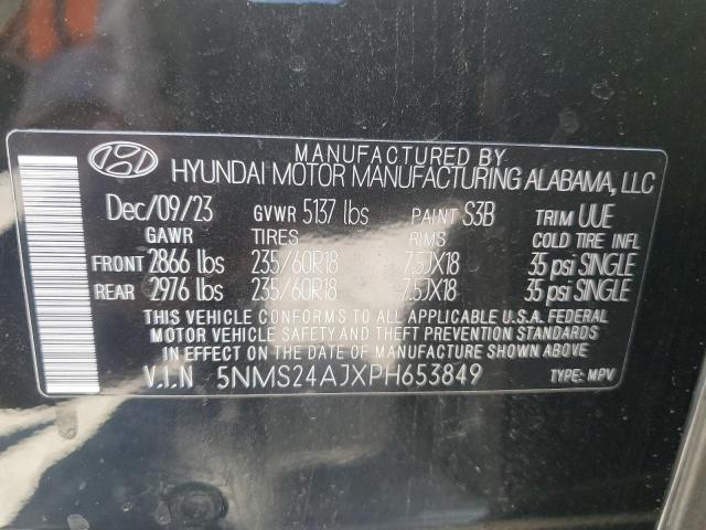5NMS24AJXPH653849 - 2023 HYUNDAI SANTA FE SEL Noir photo 14