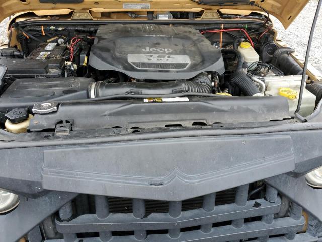 1C4BJWEG0DL629549 - 2013 JEEP WRANGLER UNLIMITED SAHARA YELLOW photo 12