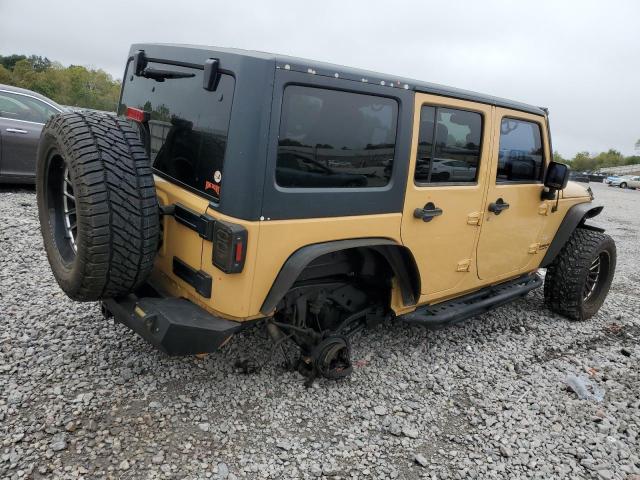1C4BJWEG0DL629549 - 2013 JEEP WRANGLER UNLIMITED SAHARA YELLOW photo 3