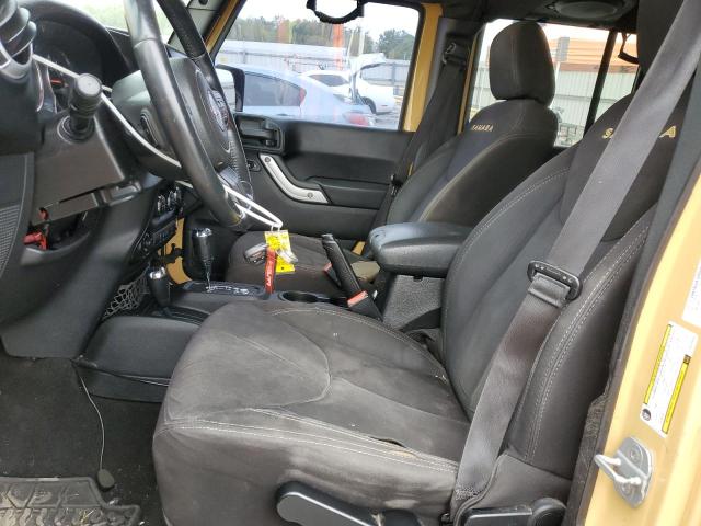 1C4BJWEG0DL629549 - 2013 JEEP WRANGLER UNLIMITED SAHARA YELLOW photo 7