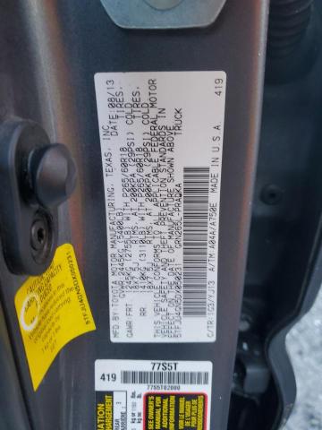5TFJU4GN5DX050231 - 2013 TOYOTA TACOMA DOUBLE CAB PRERUNNER GRAY photo 12