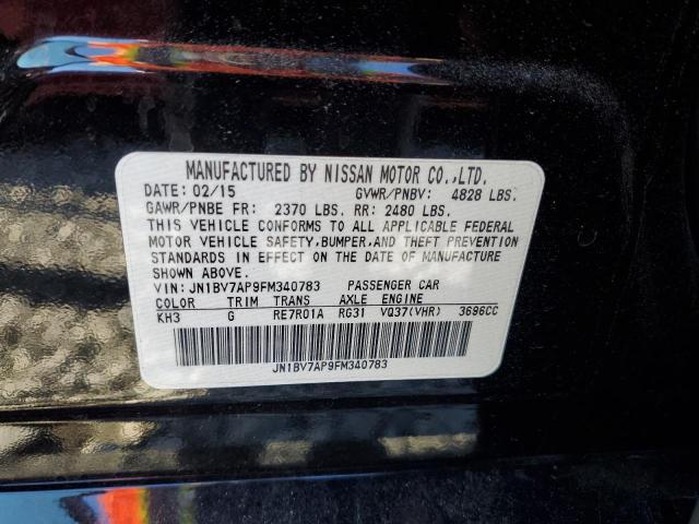 JN1BV7AP9FM340783 - 2015 INFINITI Q50 BASE BLACK photo 13