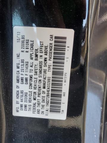 1HGCT2B84EA002890 - 2014 HONDA ACCORD EXL BLACK photo 13