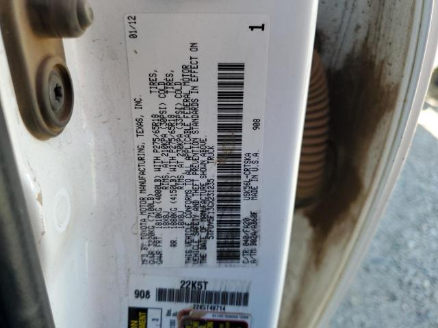 5TFUY5F13CX231235 - 2012 TOYOTA TUNDRA DOUBLE CAB SR5 WHITE photo 12