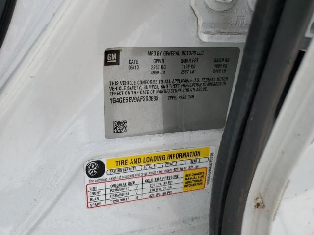 1G4GE5EV9AF290895 - 2010 BUICK LACROSSE CXS Ağ foto 12