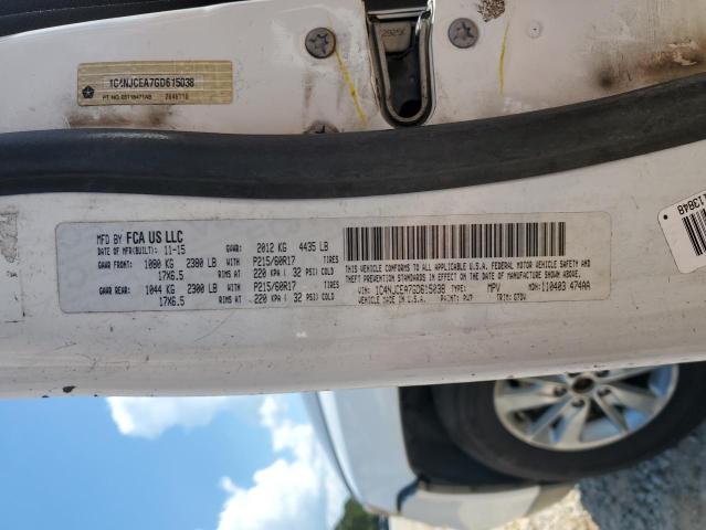 1C4NJCEA7GD615038 - 2016 JEEP COMPASS LATITUDE WHITE photo 13