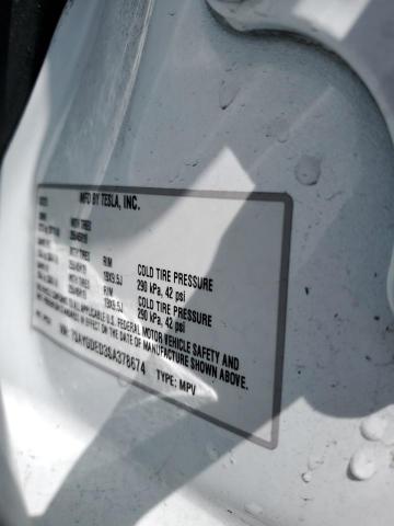 7SAYGDED3SA378674 - 2025 TESLA MODEL Y Biały zdjęcie 13